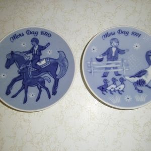 Porsgrund Norway Mothers Day Plates 1970  & 1971
